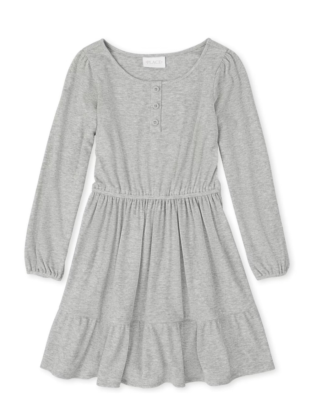 The Children’s Place Girls Tiered Dress - Gray Size 16 NWT